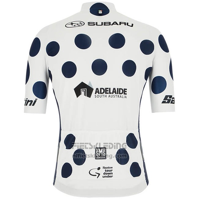 2019 Fietskleding Tour Down Under Blauw Wit Korte Mouwen en Koersbroek